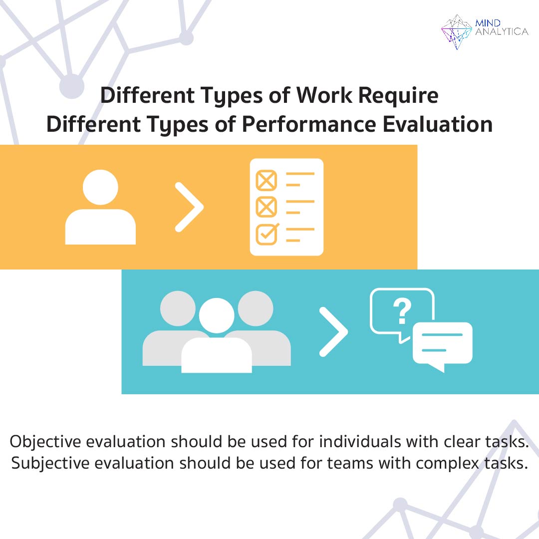 Different Types of Work Require Different Types of Performance Evaluation